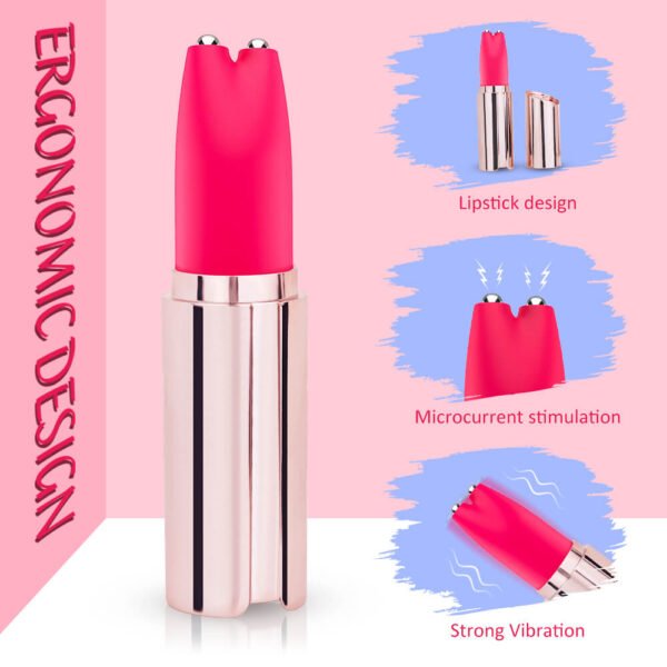 Rechargeable mini vibrating lipstick clitoris vagina nipple stimulate love eggs vibrator sex toys for women