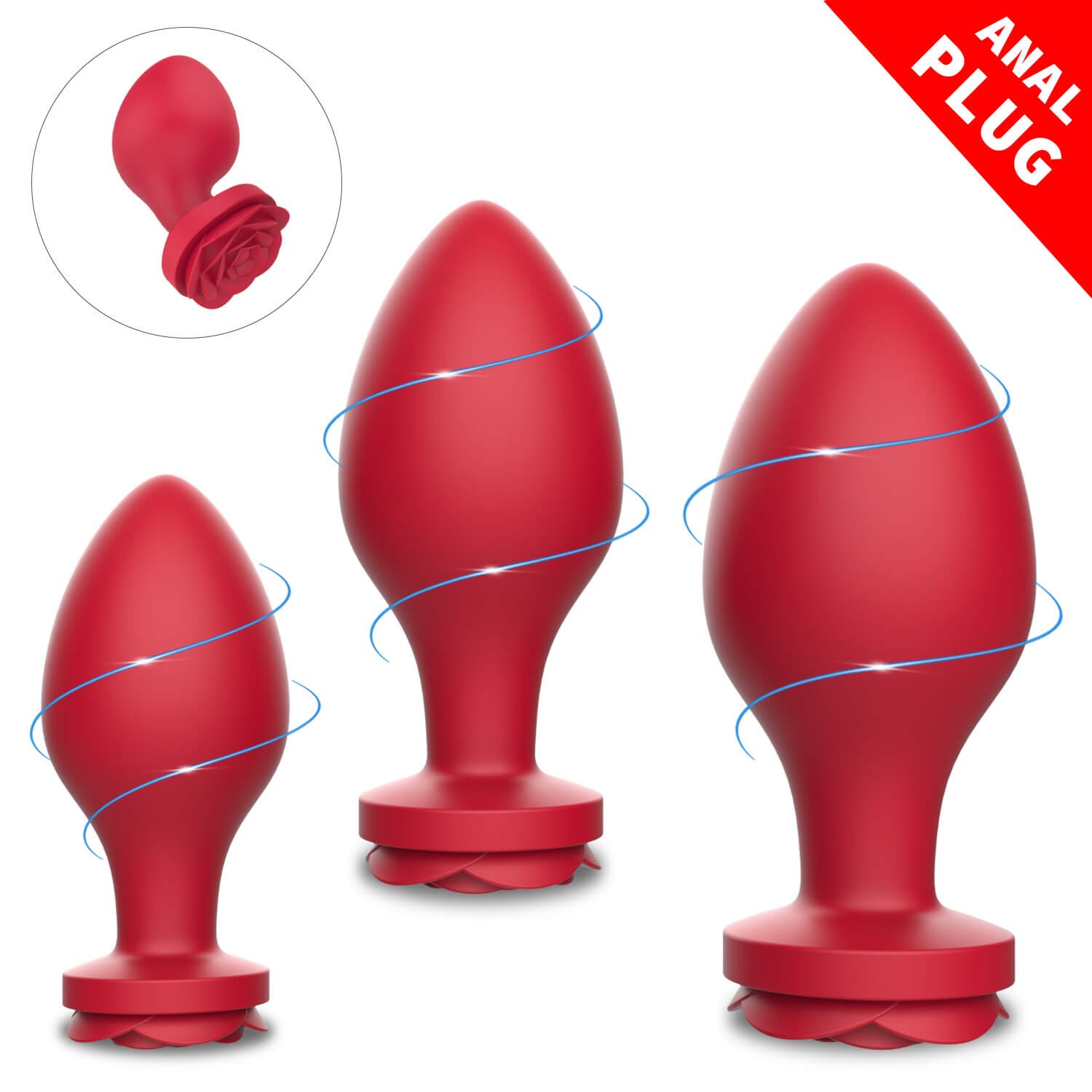 Silicone anal bead butt plug sex toy set acrylic anal balls 8 img LovingCare Vibrator S 375 01