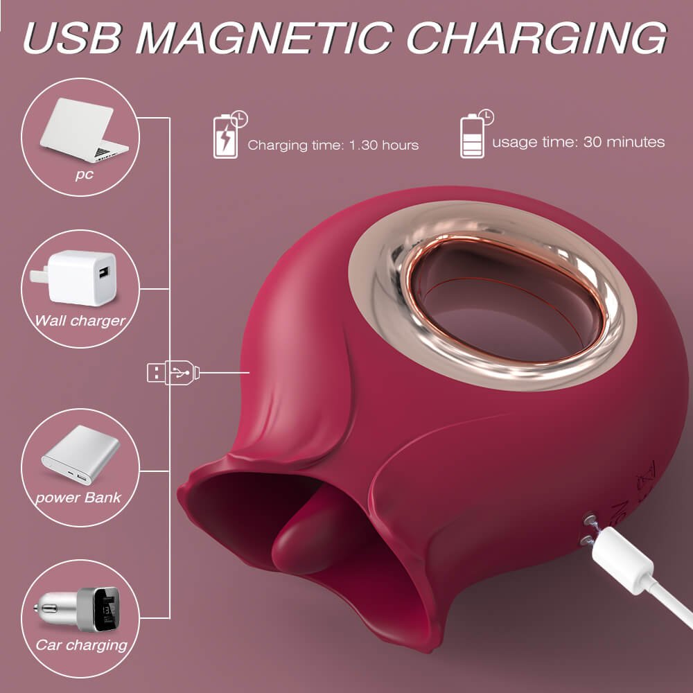 French kiss-Tongue Licking Rosevibrator Sextoy For Women 4 img LovingCare Vibrator S 376 04