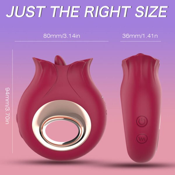 img_LovingCare_Vibrator_S-376_07 French kiss-Tongue Licking Rosevibrator Sextoy For Women