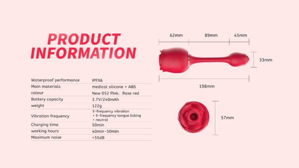 Rose sex toy of couple oral licking stimulate masturbate adult toys massager For Women