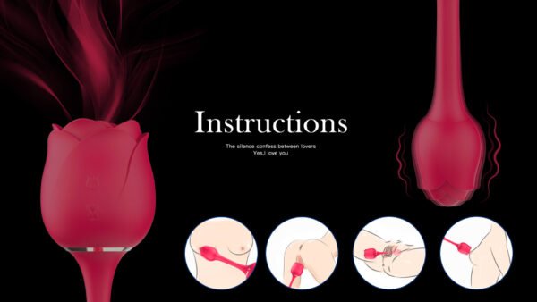 Rose sex toy of couple oral licking stimulate masturbate adult toys massager For Women