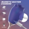 Rose vibrator sucker purple rose sex toy oral sucking stimulate masturbate adult toys massager For Women