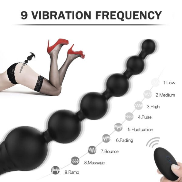 img_LovingCare_Vibrator_S121-2_07 9 Vibration Anal Beads Modes Rechargeable Silicone Telecontrol Vibrating Butt Plug Vibrator