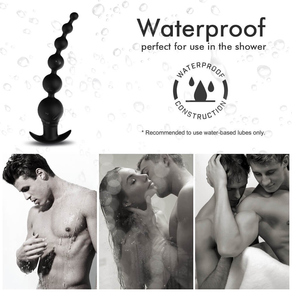 9 Vibration Anal Beads Modes Rechargeable Silicone Telecontrol Vibrating Butt Plug Vibrator 3 img LovingCare Vibrator S121 2 08