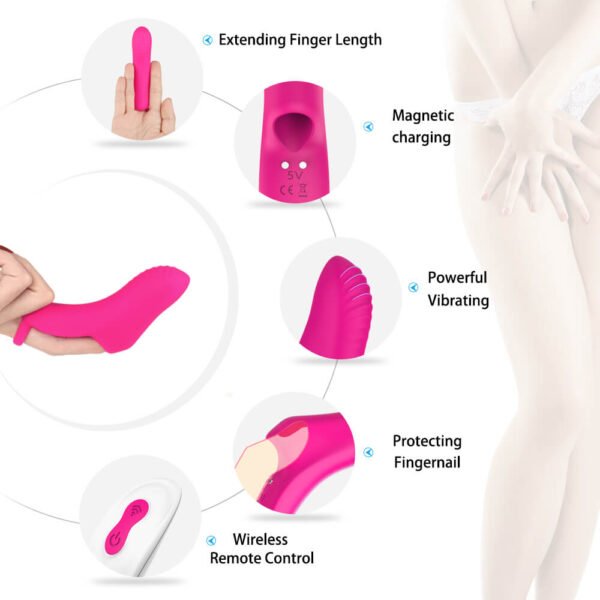Silicone g spot telecontro vibrator sex toy finger sleeve finger vibrators for women clitoris stimulator