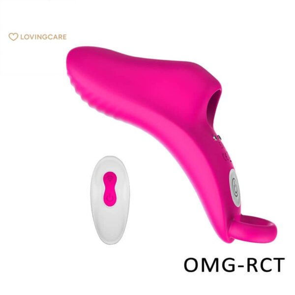 Front view of silicone finger vibrator - medical grade silicone material